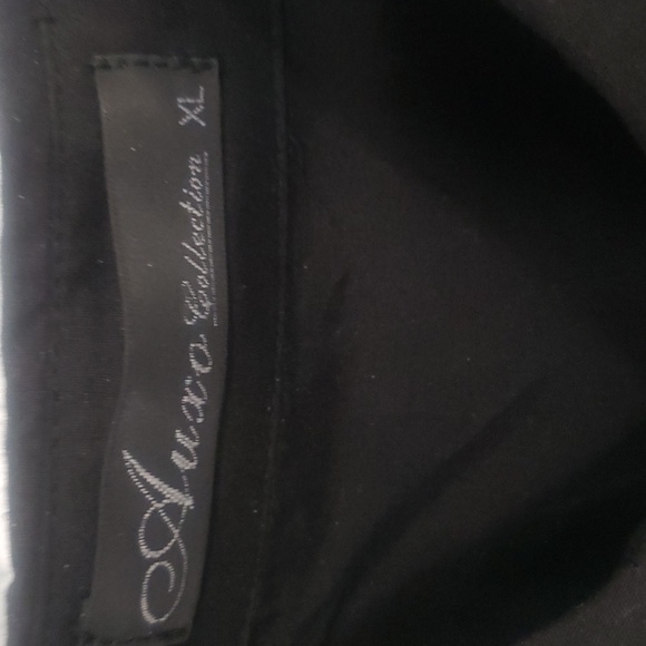 AUXO COLLECTION TUNIC SHIRT IN BLACK SIZE XL ROLL UP SLEEVE - Picture 2 of 5